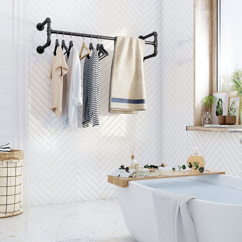 Sand & Stable Holms 43.3 Inch Wall Mounted Clothes Rack only $35.99