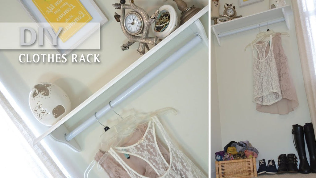 DIY Clothing Rack!! Inexpensive Decorative and Functional | Small Spaces - StyleByNap85 by Whitney White (7 years ago)