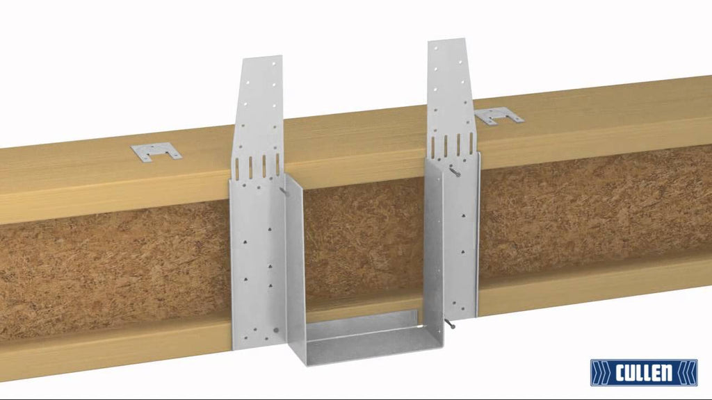 A short animation showing how to install a Cullen Heavy Universal Hanger (HUH) to an I-Joist without a backer block