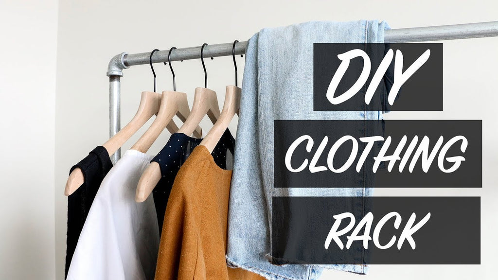 Easy DIY Pipe Clothing Rack made at home in only a couple hours