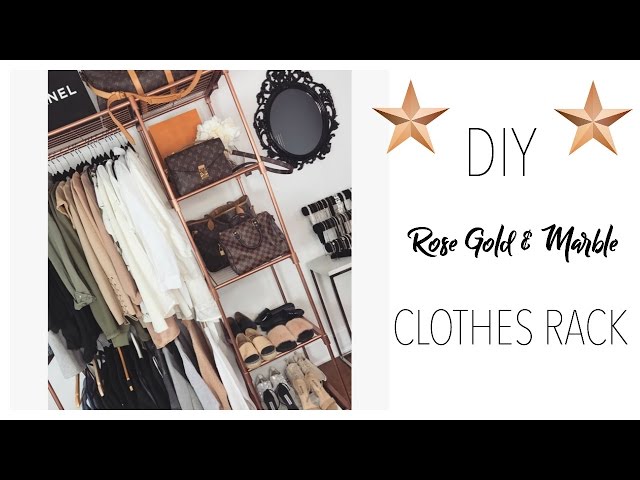 Hey babes! I first looked to buy a rose gold and marble clothing rack/unit but It was very difficult for me to find one! I decided to just make it myself!! It is super fast ...