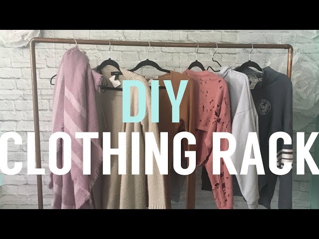 EASY CHIC DIY Copper Clothing Rack! Perfect for bedroom, clothing store, or for dorm room