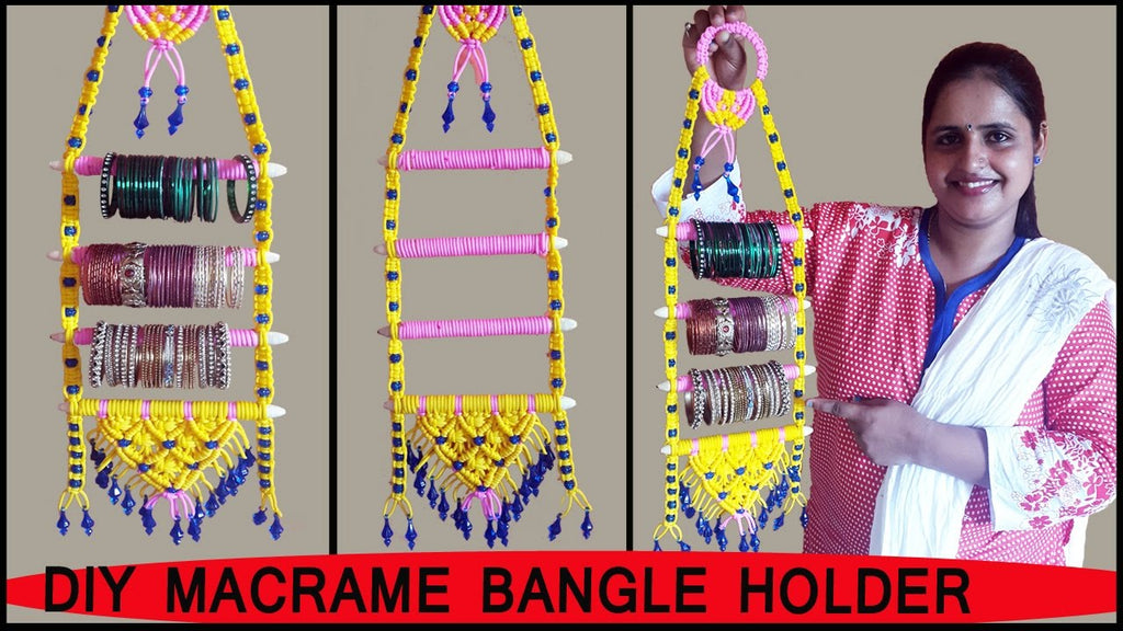 DIY How to make Macrame Bangle Holder | Macrame Wall Art | FULL STEP BY STEP VIDEO TUTORIALS Hello Friends in this Video i will teach you how to ...