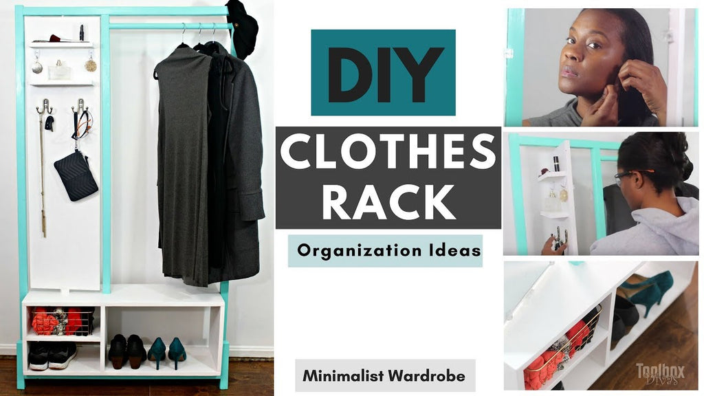 DIY Minimalist Clothes Rack | Closet Organization Ideas (2018) by ToolBox Divas (3 years ago)
