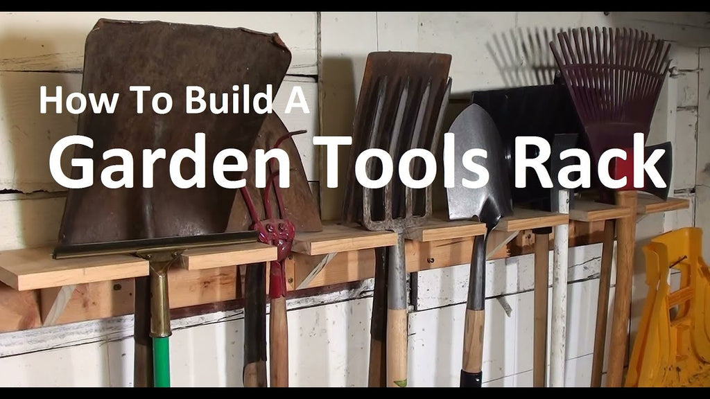 Easy shop project for home or school : build a garden tools shelf to organize your tool shed, garage or basement