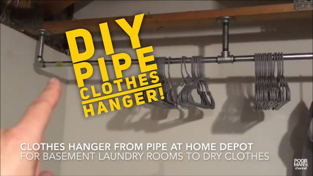 Please **Subscribe**! How To make a Laundry Rack from galvanized pipe from your local hardware store! If you have a basement laundry room, this is a great ...