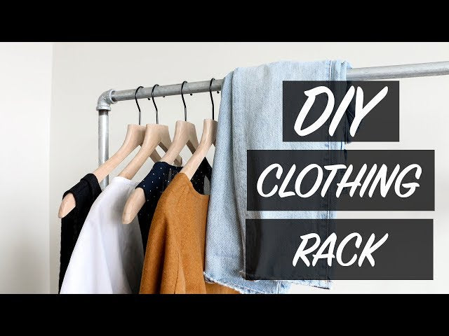 Easy DIY Pipe Clothing Rack made at home in only a couple hours