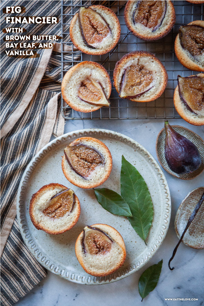 Fig Financier with Brown Butter, Bay Leaf and Vanilla