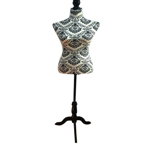 Stand Half-Length Fiberglass &amp; Brushed Fabric Coating Lady Model for Clothing Display White Backgrou