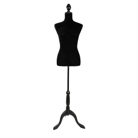 Stand Half-Length Hollow Foam Coating Lady Mannequin for Clothing Display Black