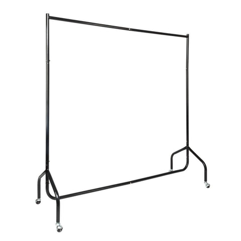 5ft 2 Sections Moveable Portable Clothes Rack Black