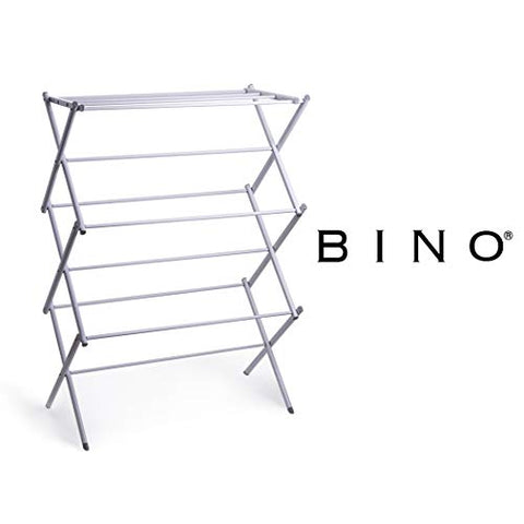 BINO 3-Tier Collapsing Foldable Laundry Drying Rack, White