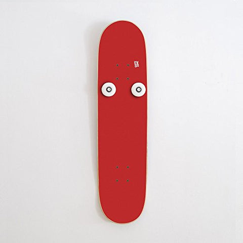 SKATE-HOME Idea teen bedroom skateboarding - skateboard furniture clothing rack with original bearings and wheels, gifts for 8-17 years old skater boy and girl - red vertical coat rack