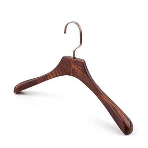 Non-slip- Hanger Solid Wood Hanger Iron Chinese Fir Hanger Clothing Shop Hanger, 1 Pack hanger (Size : S)