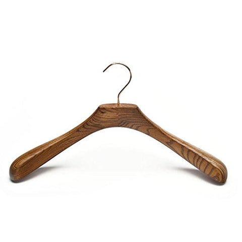 Non-slip- Manchurian Ash Solid Wood Widened Shoulder Hanger 1 Pack hanger