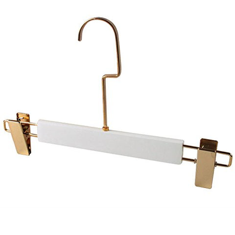 Non-slip- Anti-skid no mark solid wood gold hook trousers rack child adult hanger, 10 packs hanger (Size : 25cm)
