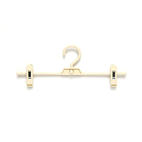 Non-slip- Hanger Anti-slip Can Be Folded Hanging Province Space Trousers Rack, 6 Packs hanger (Color : Apricot)