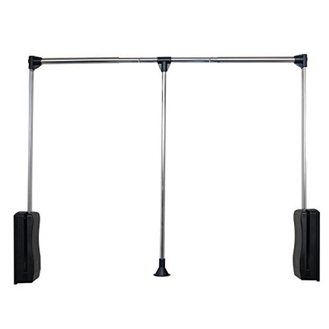 Probrico Pull Down Wardrobe Lift Heavy Duty Adjustable Wardrobe Clothing Rail Clothes Hanger Closet Rod for Wardrobe Bedroom Closet Space Saving (32.68inch-42.28inch)