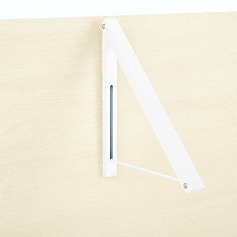 Mind Reader OPCLOSE-WHT Collapsible Open Hanger Rack, Wall Mounted Clothing Holder, Space Saver, White