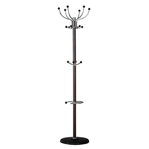 LXLA- Iron Coat Rack Floor-standing Hanger Bedroom Clothes Rack Simple Indoor Hanging Clothes Shelf Hook Up Fashion Metal Landing 175×43cm (Color : Black)
