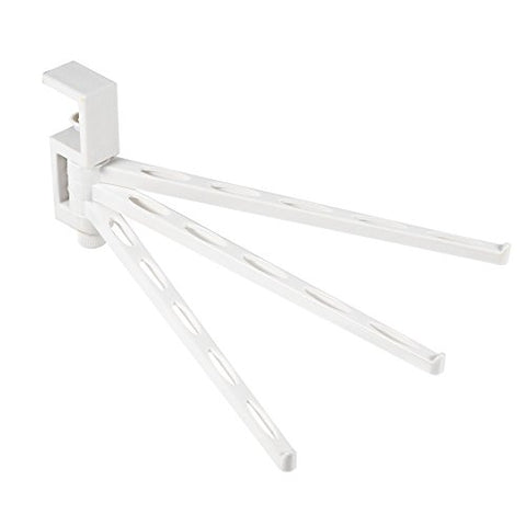Portable Bathroom Towel Rack 3 Rotating Hanger Arms Scarf Ties ABS Shelf Organizer