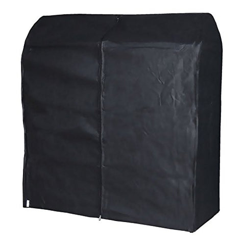 HANGERWORLD Black 4ft Breathable Zip Clothes Rail Cover Hanging Garment Storage Display