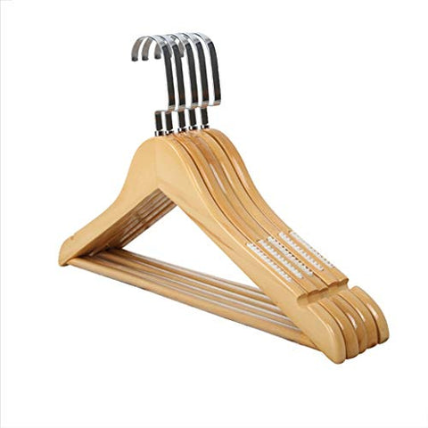 CGF-Drying Racks Hanger Wood Non-Slip A Pack of 10 Solid Pants Rack for Suit Skirt Jacket Size (40x24x1.2) cm Womens