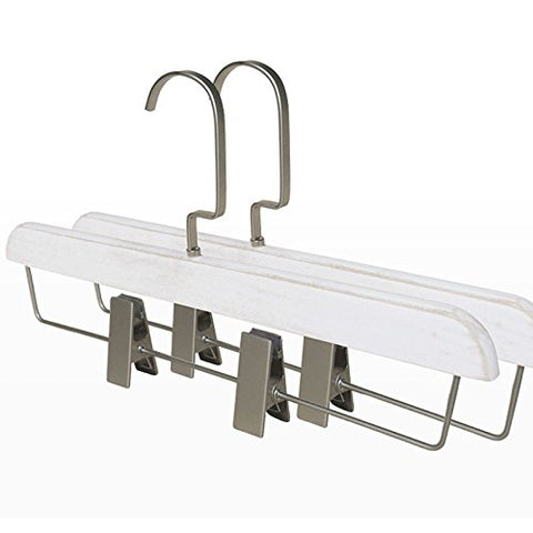 Non-slip- Non-skid Proof Wooden Hanger Pants Rack, 10 Packs hanger