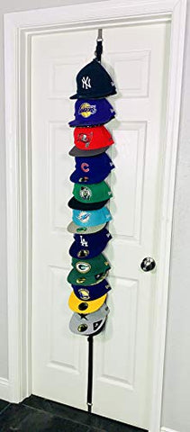 The Clip Hanger Hat Hats Baseball Cap Caps Rack Organizer Organizers Up to 20 Hats Any Size, Style, or Shape! Door, Wall, or Closet Organize Anything. Hanging from a Hanger or Hang from Ceiling