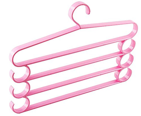 Alien Storehouse Set of 2 Pants Rack Scarves Rack Tie Rack Belt Rack Multifunction [Pink]