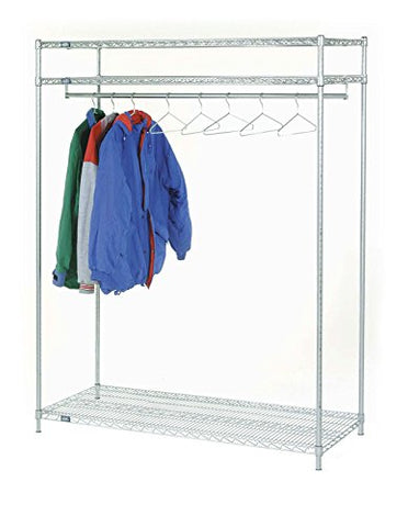 Omega 14" Deep x 36" Wide x 74" High 3 Tier Stationary Chrome Garment Rack