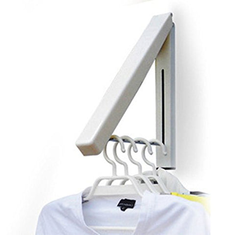 hothuimin Folding Clothes Hanger Wall Mounted Retractable Clothes Rack Home Storage Organizer Wall Hanger for Clothes#12-ZDYJ