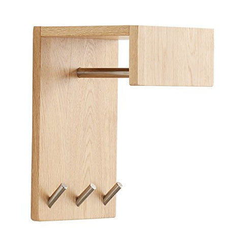 LXLA- Solid Wood Wall-mounted Coat Rack Simple Shelf Entrance Hook Up Hall Clothes Hangers Modern Bedroom