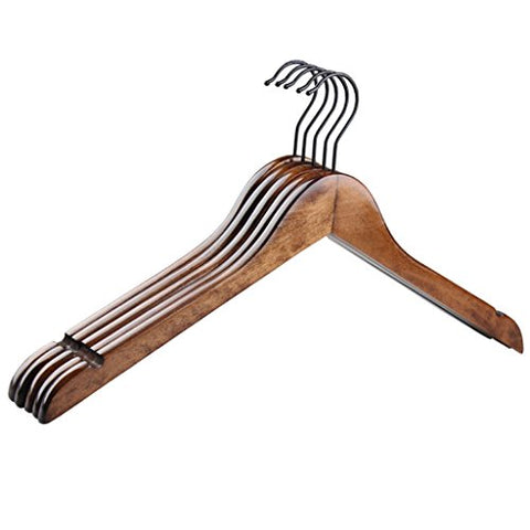 Non-slip- Hanger Vintage Solid Wood Hanger Wide Shoulder Non-slip Suit Rack, 10 Packs hanger