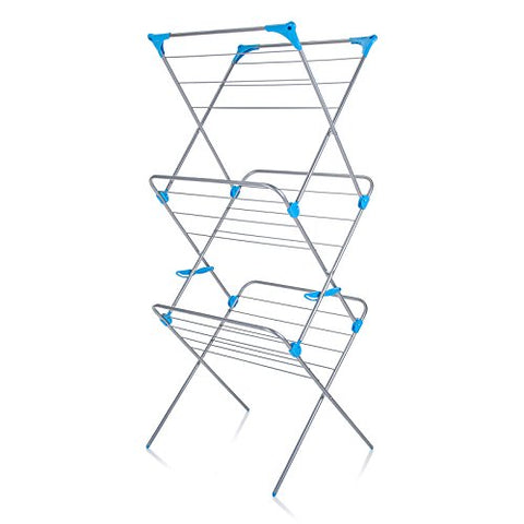 Minky Homecare Trio Concertina Drying Rack, 49', Silver