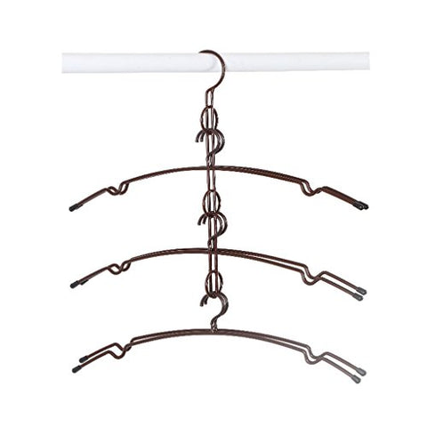 Non-slip- Hanger Multilayer Province Space Anti-skid Hanger, 1 Pack hanger (Color : Bronze)