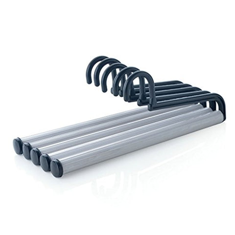 Non-slip- Anti-sliding Adult Plastic Trousers Rack, 5/10 Packs hanger (Color : Black, Size : 5 Pack)
