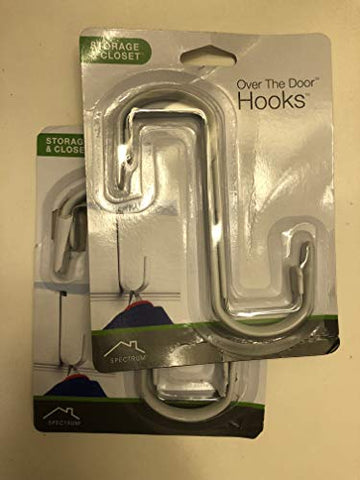 Spectrum Over the Door Metal Hook 16400 4 Pack Color: White