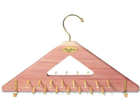 HomyDelight Hanging Cedar Belt and Tie Rack 4 lbs 15.5" 9" 4.75"