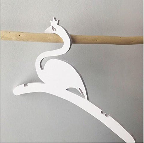Cute flamingo Decoration Hanger Nordic Style racks Kids Room Softcover Clothes hangers Creative Crafts Hangers (2, White)