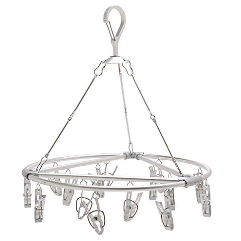 Non-slip- Hanger Province Space Aluminum Alloy Sock Towel Rack, 15 Clips, 1 Pack hanger (Color : Silver)