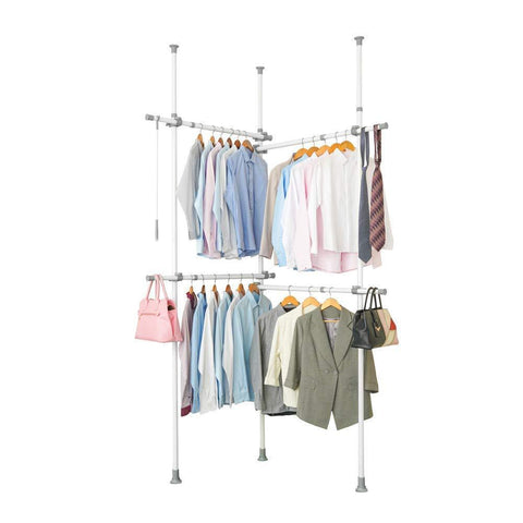 Garment Racks Adjustable Closet Organizer with 440lb Load Heavy Duty Hang Clothes Rack for Storage and Display, 55" x 97" Expands to 102" x 119"