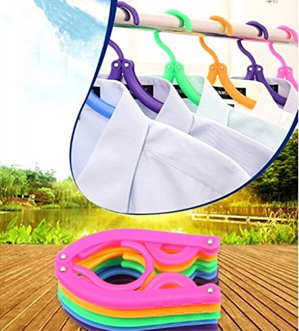 Foldable Clothes Hangers Travel Hangers Rainbow Will Portable Magic Clothing Drying Rack Pack of 5