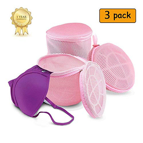 Mr.You Mesh Bra Wash Bags 3 Packs - Bra and Underwear Laundry Bag for Delicates Intimates Lingerie, Hosiery, Tights, Hose, Scarves, Slips, Hair Scrunchies and Even Socks
