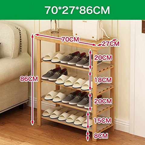 DW&HX Closet Shoes,Shoe Racks for Closets Over The Door Multifunction Solid Wood Shoe Rack Multilayer Changing Shoes Stool shoebox-D
