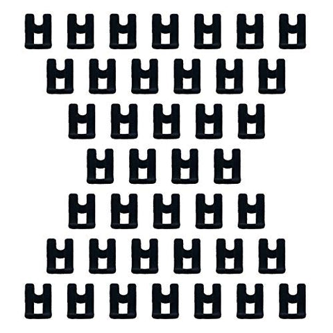 Miukada 60 PCS Hanger Hooks, Cascading Clothes Hanger Connector, Flocking Mini Hooks for Clothing & Closet Storage, Black.