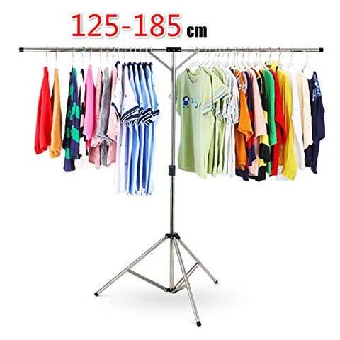 REDHOT Stainless Steel Portable Tripod Hanger Stand Clothes Drying Rack Collapsible Garment Racks Foldable Standing Laundry Racks for Drying Clothes-B 94x15cm(37x6inch)