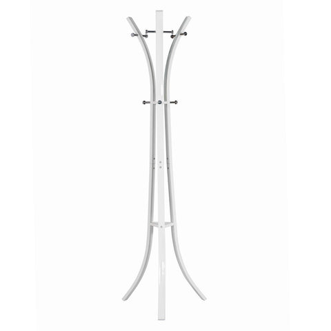 GOOD LIFE Fashion Design Standing Coat Rack for Jacket Purse Hanger Coat Tree Clothes Hat stand Holder 9 Hooks by Square tube Metal White HOU176