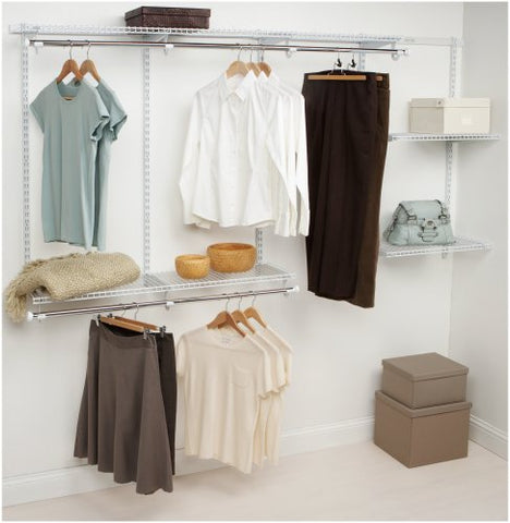 Rubbermaid Configurations Closet Kits, 4-8 ft., White (FG3G5902WHT)