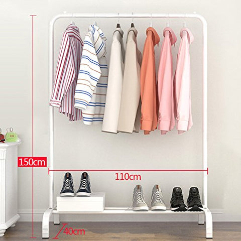 lililili Clothing garment rack,Heavy duty Commercial Grade Clothes Stand rack With top rod and lower storage shelf for boxes shoes boots,Floor standing multifuctional hanger-C 43”Wx15.7”Dx59”H